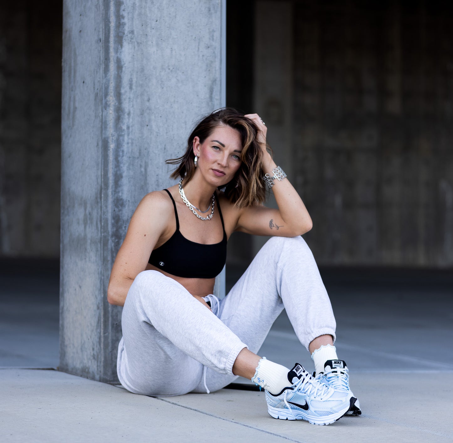 Blue "Forget Me Not" Pilates  & Yoga Grip Socks